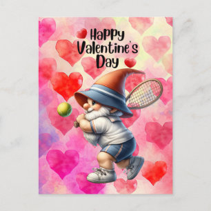 TENNIS Valentine's Day to Player with Love     Holiday Postcard