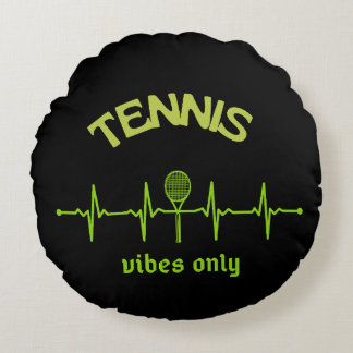 Tennis vibes only pillow design