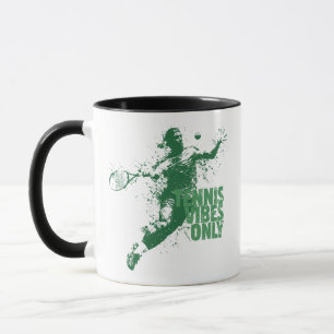 Tennis Vibes Only Retro Grunge Splatter Sports Mug