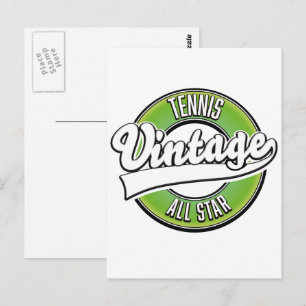 Tennis Vintage All star logo Postcard