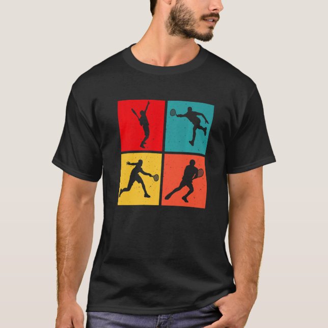Tennis Vintage Retro Premium T-Shirt (Front)