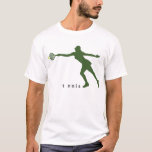 Tennis Volley T-Shirt<br><div class="desc">Lady tennis player streatching to volley at tennis ball in a tennis match</div>