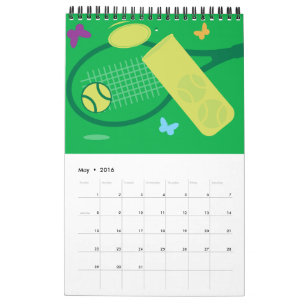 Tennis wall calendar for player, coach & fan 2022