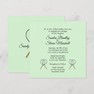 Tennis Wedding Theme Invitations