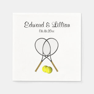 Tennis Wedding Theme Personalized Napkin