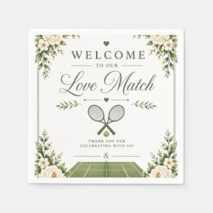 Tennis Wedding Welcome Napkin