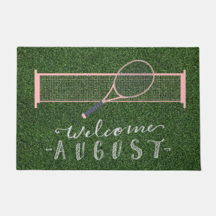 Tennis Welcome AUGUST for Tennis Player Doormat