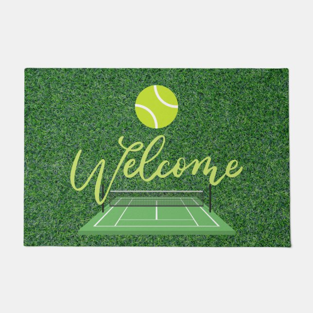TENNIS Welcome door mat Tennis player home (Front)