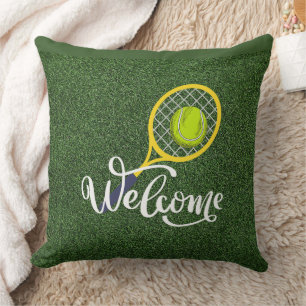 Tennis Welcome Home for Tennis Player Throw Pillow