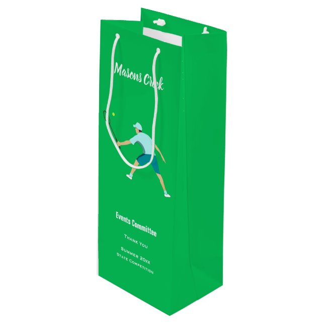 Tennis Wine Gift Bag (Front Angled)
