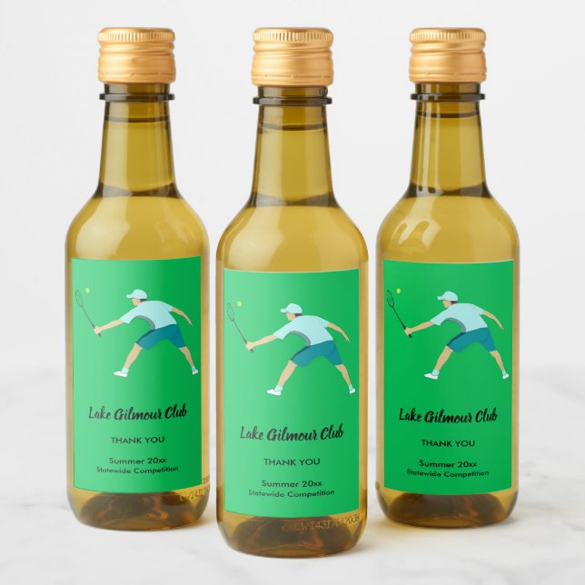 Tennis Wine Label (Bottles)