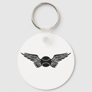 tennis. winged. keychain