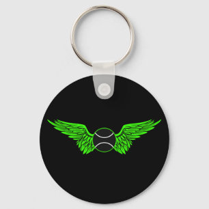 tennis. winged. keychain