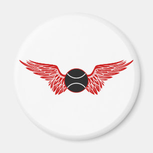 tennis. winged. magnet