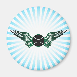 tennis. winged. magnet