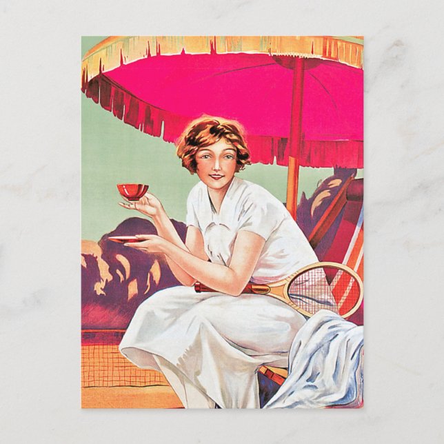 Tennis Woman from Phoscao Ad Postcard (Front)