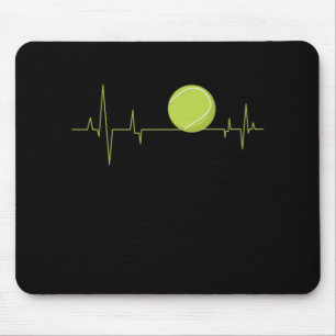 Tennisball Herzschlag EKG Mouse Pad
