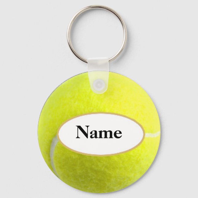 tennisball with your name on it keychain (Front)