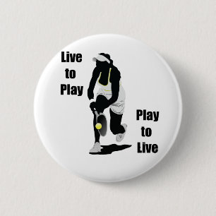 TennisChick Live to Play 2 Inch Round Button