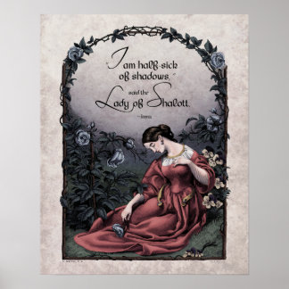 Tennyson "Lady of Shalott" Victorian Art 16x20 Poster