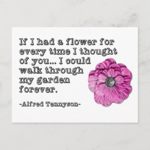 Tennyson love poem Postcard