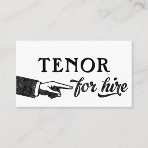 Tenor Business Cards - Cool Vintage