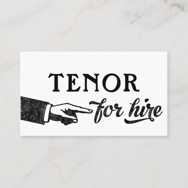 Tenor Business Cards - Cool Vintage (Front)