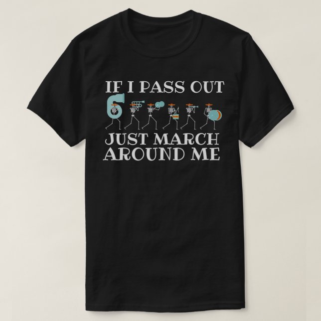 Tenor Quad Drums Marching Band Drummer 11 T-Shirt (Design Front)