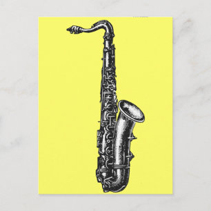 Tenor Saxophone Postcard