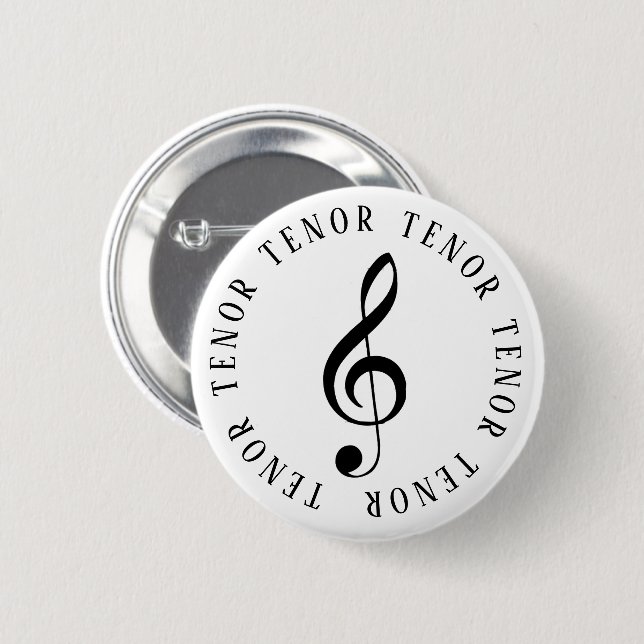 Tenor Singer Treble Clef Button (Front & Back)
