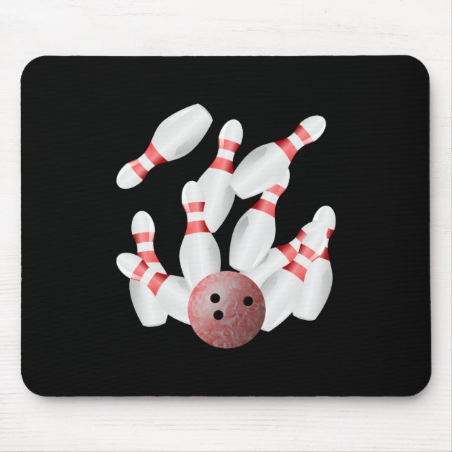 Tenpin bowling mouse pad (Front)