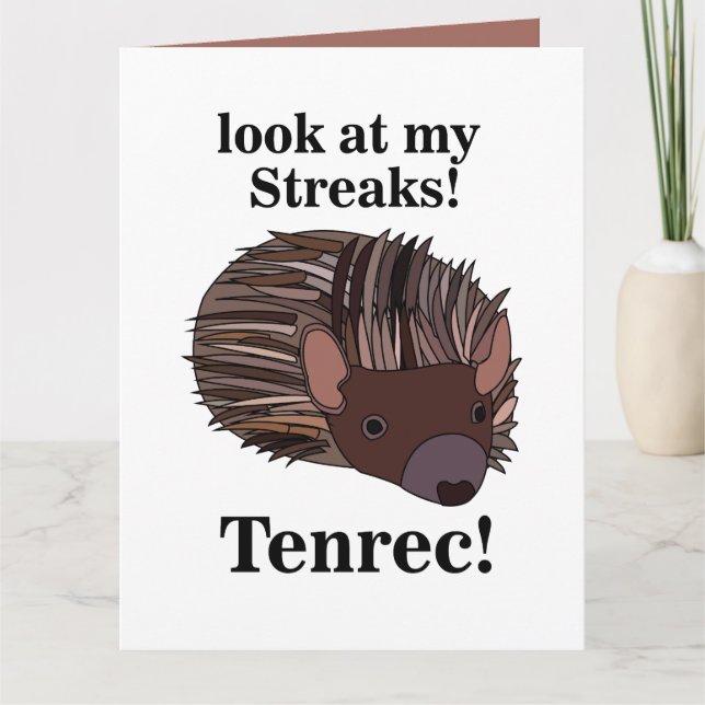 Tenrec Animal Funny Card (Front)