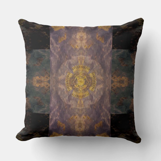 Tensho - Dark Purple Throw Pillow (Front)