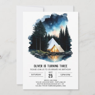 Tent Adventure Invitation Anniversaire