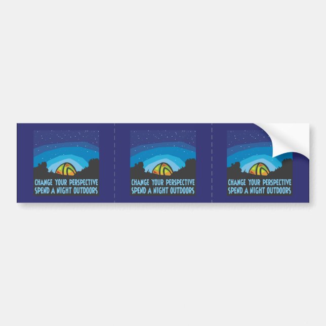 Tent Camping Bumper Sticker (Front)