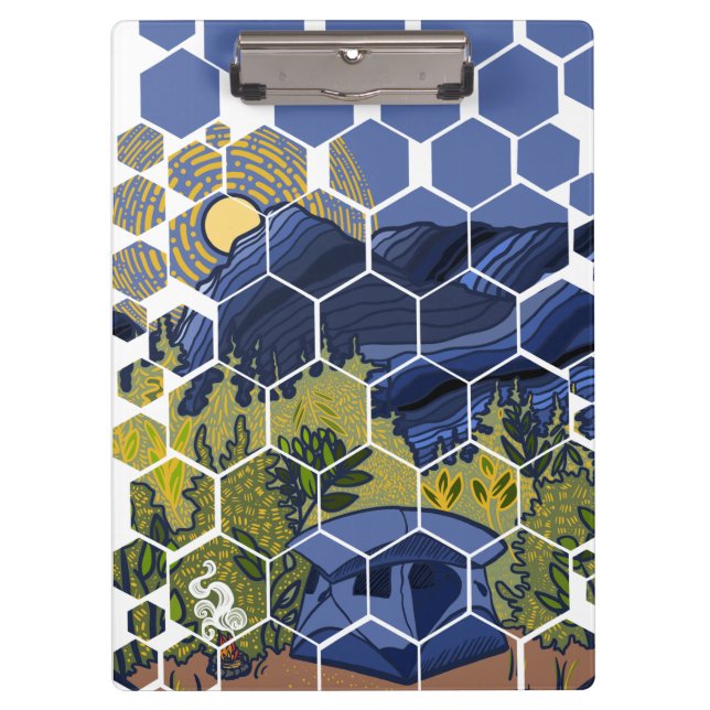 Tent Camping Clipboard (Front)