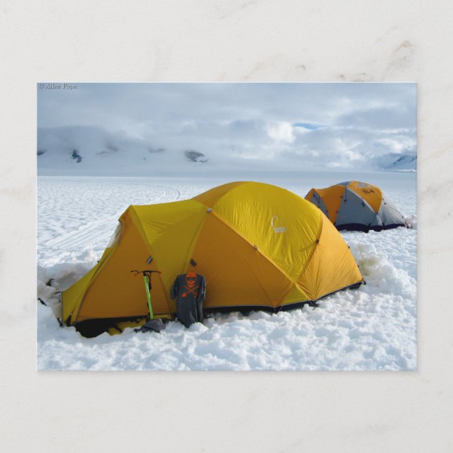 Tent Camping on the Juneau Icefield, Alaska Postcard (Front)