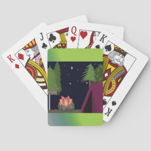 Tent Camping Playing Cards