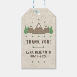 Tent Canvas Camping Bar Mitzvah Personalized Favou Gift Tags
