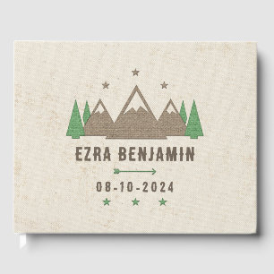 Tent Canvas Camping Bar Mitzvah Personalized Guest Book