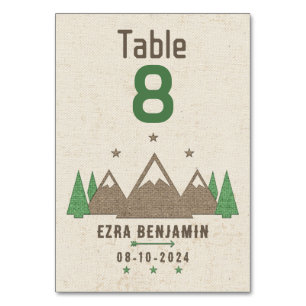 Tent Canvas Camping Bar Mitzvah Table Number