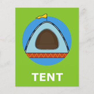 TENT Flashcard for Initial T 1 Syllable Word