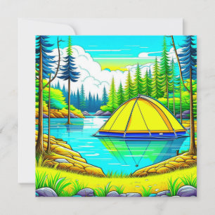 Tent Floating on the Lake Camping  Themed