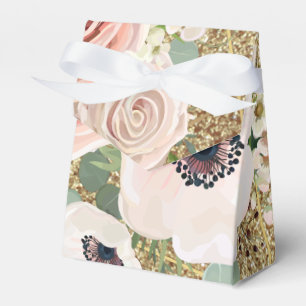Tent Paper Favour Box Geometric Garden Rose Gold