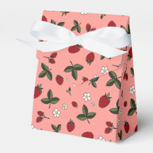 Tent Pink Strawberry Party Favour Gift Box