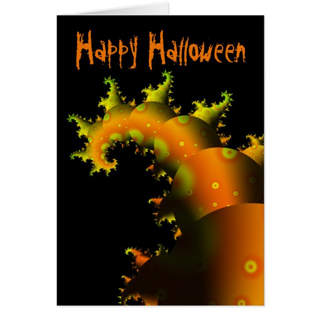 Tentacle Fractal Halloween Card (Front)
