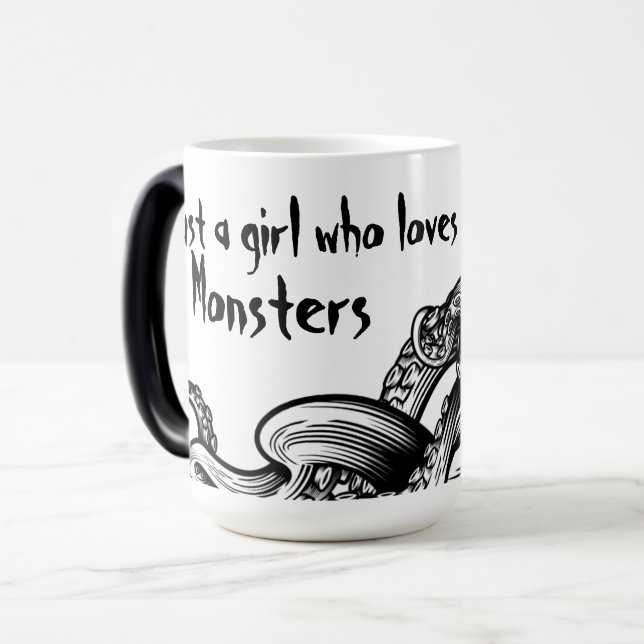 Tentacle Monster Book Tok Customize Text or Name Magic Mug (Front Left)