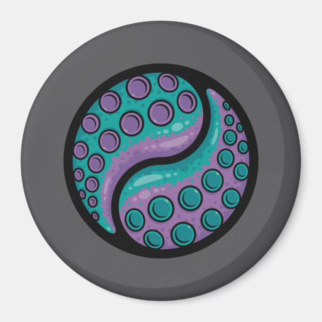 Tentacle Yin Yang Magnet (Front)