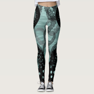 Tentacles faded green Seafoam in the Sea Leggings