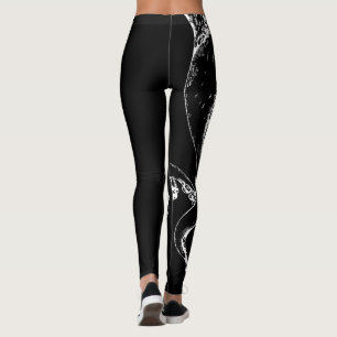 tentacules de pieuvre négatifs sur leggings noirs